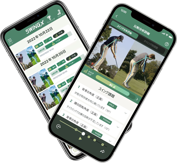 スマホアプリ版SwingXと連携！